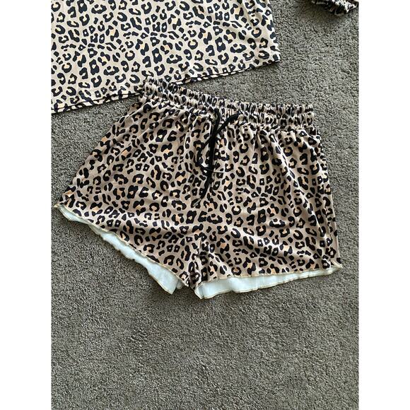 Large Leopard Pajama Short Set - Picture 2 of 14